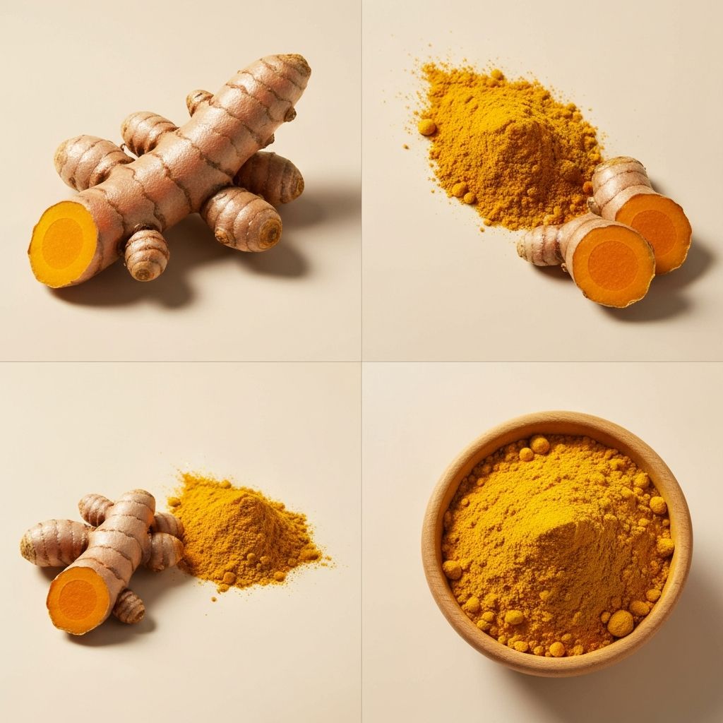 Turmeric root and powder